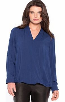 Unbranded Crossover V-Neck Blouse with C