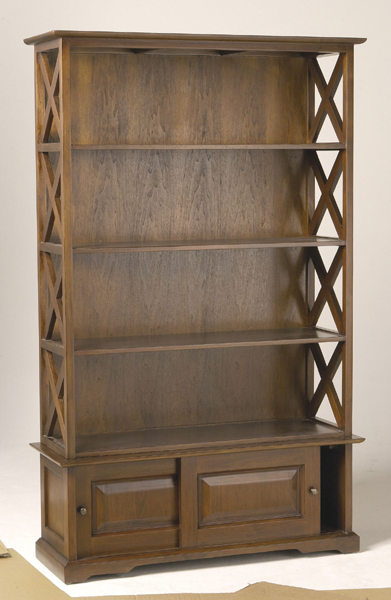 Unbranded Crosswell Walnut Tall Bookcase