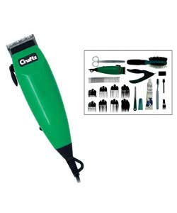 Green/black. The ultimate kit for grooming your dog at home for show style perfection supplied in a 