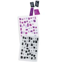 Simply peel off and stick on! Ideal for cards and gifts. 4 sheets of 50 crystal alphabet stickers