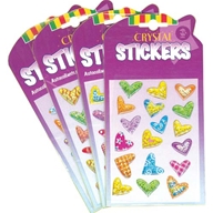Unbranded Crystal Hearts Stickers