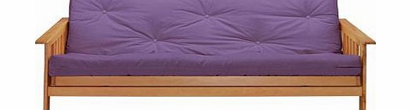 Unbranded Cuba Futon Sofa Bed with Mattress - Aubergine