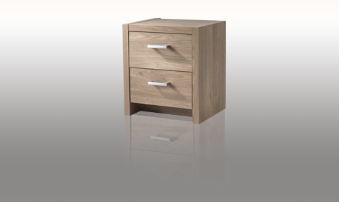 Unbranded Cubic Oak Effect Bedside
