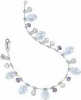 Cubic Zirconia Amethyst Blue Topaz & Freshwater Pearl Silver Bracelet