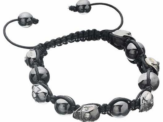 Unbranded Cubic Zirconia Multicoloured Skull Bracelet