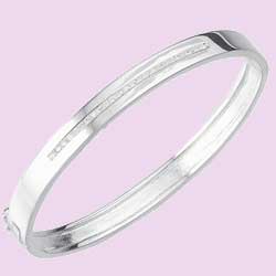 Cubic Zirconium Hinged Bangle