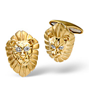 Cufflinks 0.03CT Diamond 9K Yellow Gold