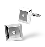 Cufflinks 0.05CT Diamond 9K White Gold