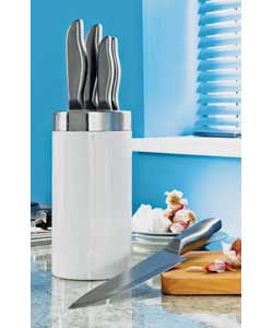 Unbranded Cuisinier 5 Piece Knife Set with Ceramic Knife Block
