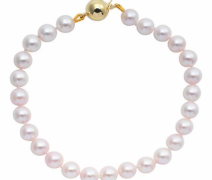 Unbranded Cultured Pearls Knotted 7.5`` Bracelet with Gold