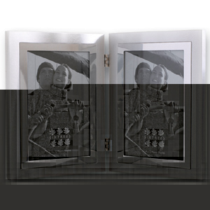 Unbranded Culver Silver Two Tone Double Photo Frame