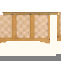 Cupboard Style Radiator Cabinet - Light Oak Effect Medium Size 1188x888mm
