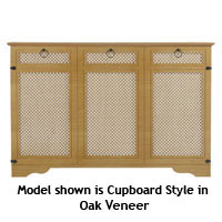 Cupboard Style Radiator Cabinet - Unfinished MDF Medium Size 1188x888mm