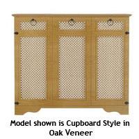 Cupboard Style Radiator Cabinet - Unfinished MDF Small Size 1011x888mm