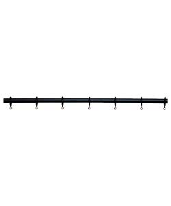 Unbranded Curtain Pole and Fittings - Black