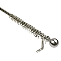 Curtain Pole Satin Steel 19mm x 3m