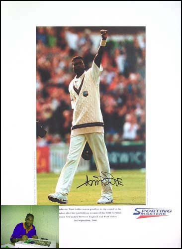 Unbranded Curtly Ambrose signed limited edition print