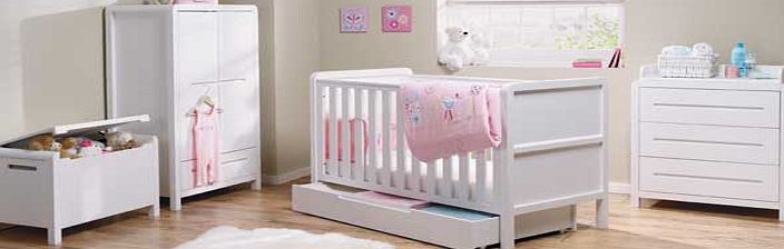 Unbranded Curve 6 Piece Nursery Furniture Set - White