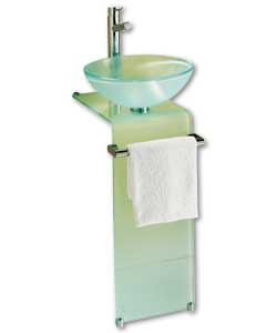 Curved Glass Sink Unit