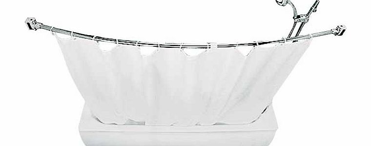 Unbranded Curved Shower Curtain Rail