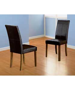 Unbranded Cussina Real Leather Oak Brown PR Chairs