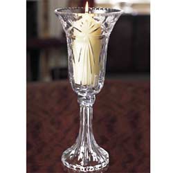 This outstanding Cut glass hurricane lamp will ena