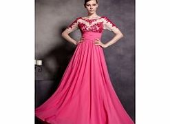 Unbranded Cute V-neck Half-Sleeve Sequins Evening Dresses