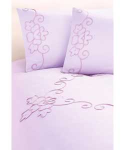 Cutwork King Size Duvet Cover Set - Lilac