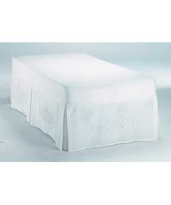 Cutwork Single Valance Sheet - Cream