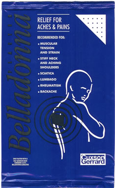 Unbranded Cuxson Gerrard Belladonna Plaster BP White