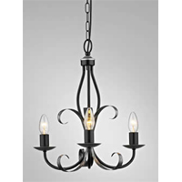 Unbranded DAAGA0322 - 3 Light Black and Silver Hanging Light