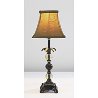 Unbranded DABAR4178 X - Black and Green Table Lamp