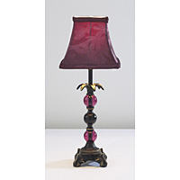 Unbranded DABAR4179 X - Black and Burgandy Table Lamp