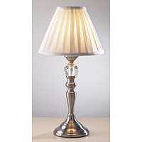 Unbranded DABEA4046 - Satin Chrome Table Lamp Pair