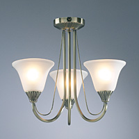 Unbranded DABOS03 - 3 Light Antique Brass Ceiling Light