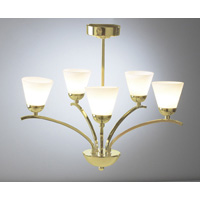 Unbranded DABOW0575 - 5 Light Antique Brass Ceiling Light