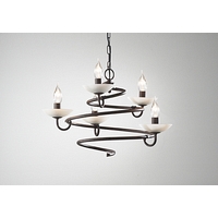 Unbranded DACAS05 - 5 Light Rustic Bronze Hanging Light