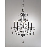 Unbranded DACAW0567 - 5 Light Black Chrome Hanging Light