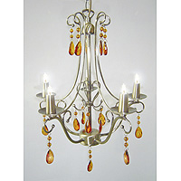 Unbranded DACAW0575 - 5 Light Antique Brass Hanging Light