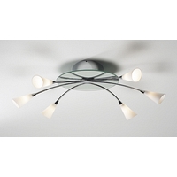 Unbranded DACUR0650 - 6 Light Chrome and Glass Ceiling Light