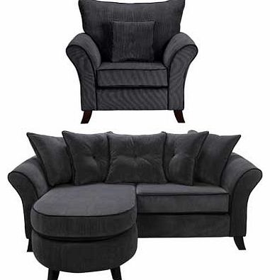 Unbranded Daisy Fabric Corner Sofa Group and Chair -