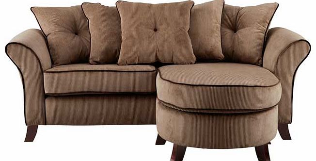 Unbranded Daisy Fabric Movable Corner Sofa Group - Coffee