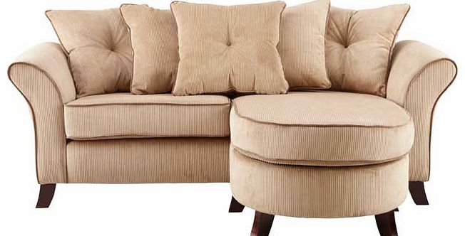 Unbranded Daisy Fabric Movable Corner Sofa Group - Mink