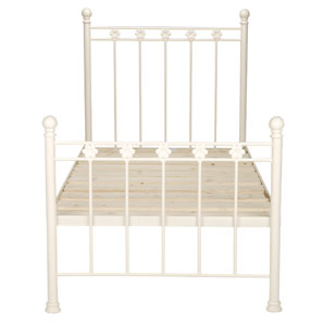 Daisy Wrought Iron Bedstead- Cream