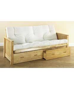 Dakota Storage Futon with Natural Mattress