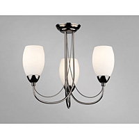 Unbranded DALAW0367/30LE - 3 Light Black Chrome Ceiling Light