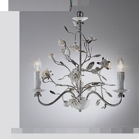 Unbranded DALIL0350 - Chrome and White Hanging Light