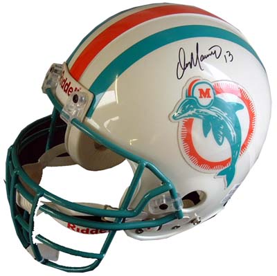Unbranded Dan Marino Miami Dolphins Riddell signed Pro Helmet