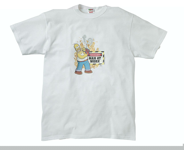 Unbranded Danger Man at Work Homer T Shirt - Extra Large