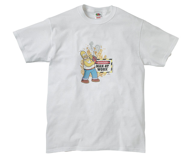 Unbranded Danger Man at Work Homer T Shirt - Small 36